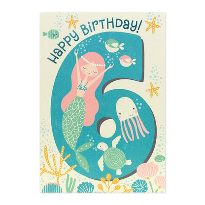 Connections from Hallmark 6th Birthday Card - Mermaid