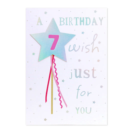 Connections from Hallmark 7th Birthday Card - A Birthday Wish Just For You