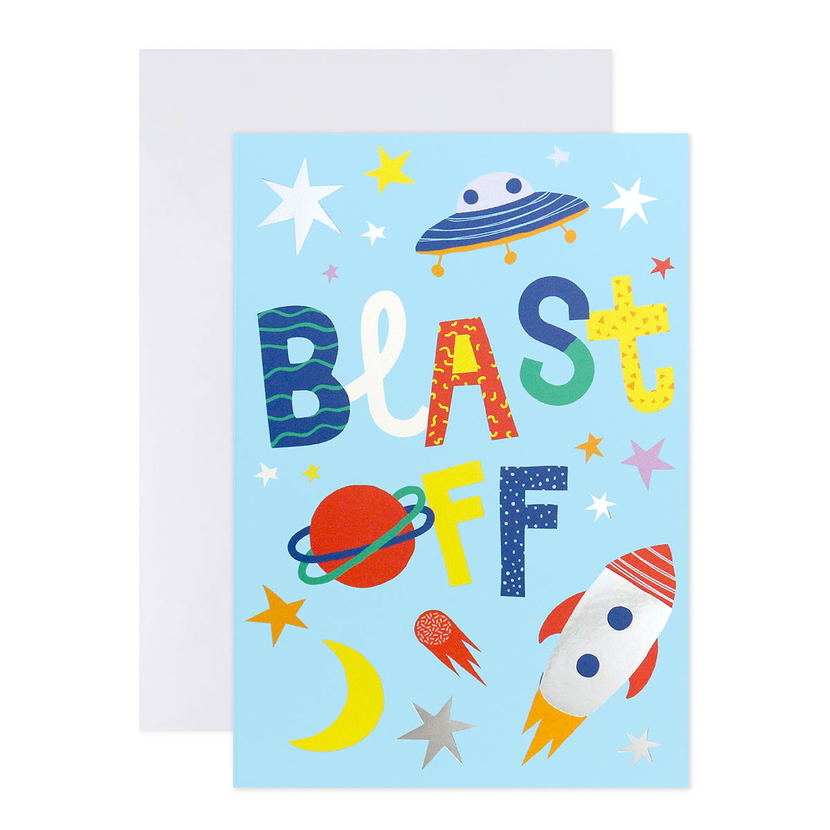Connections from Hallmark Birthday Card - Spaceship Blast Off