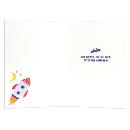 Connections from Hallmark Birthday Card - Spaceship Blast Off