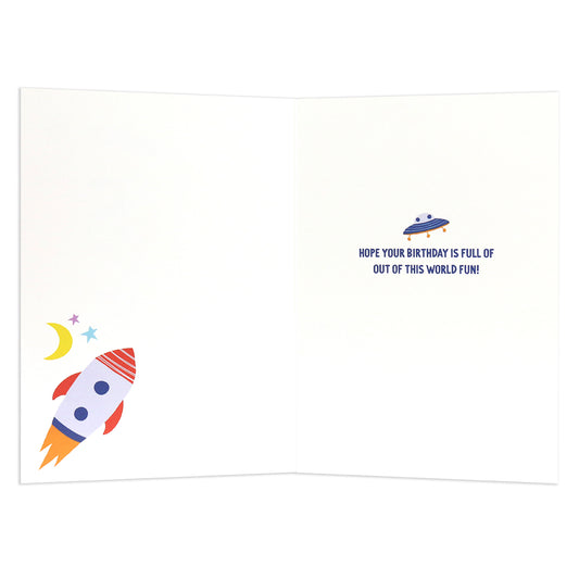 Connections from Hallmark Birthday Card - Spaceship Blast Off