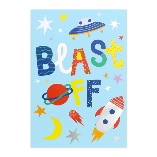 Connections from Hallmark Birthday Card - Spaceship Blast Off