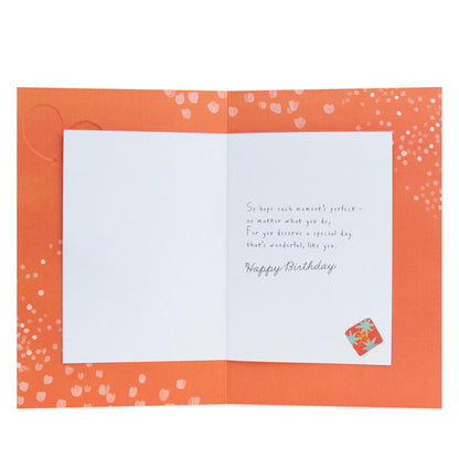 Hallmark Grandson Birthday Card - For a lovely Grandson On Your Birthday, open view showing heartfelt message and colourful design