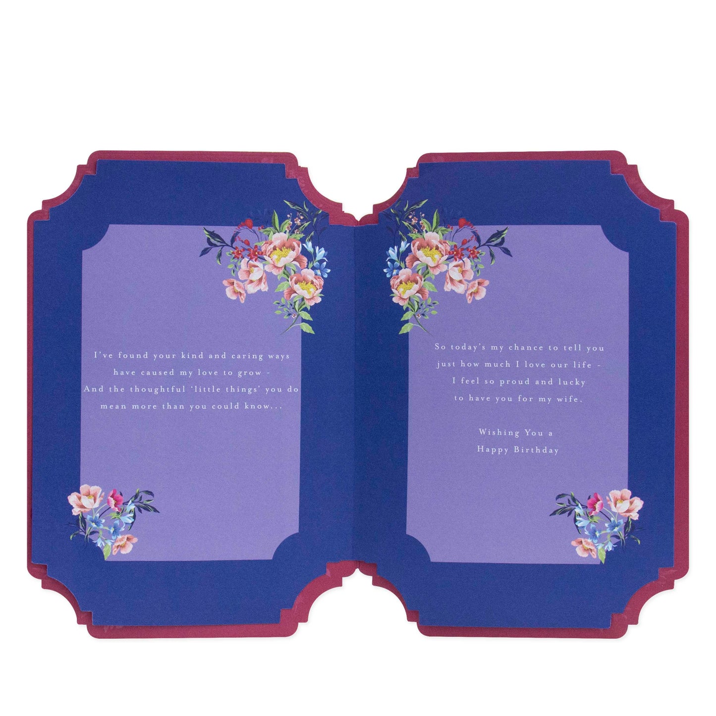 Hallmark Wife Birthday Card - For my wonderful Wife