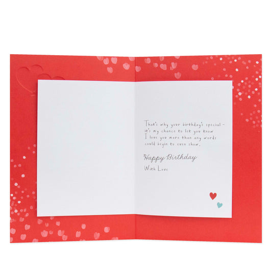 Hallmark Love Birthday Card - For the one I love on your Birthday