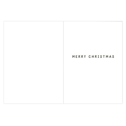 Hallmark Boxed Christmas Cards 8 Pack - Festive Gingerbread interior showing the printed message ‘MERRY CHRISTMAS’.