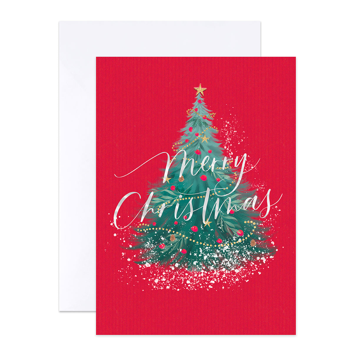 Hallmark Boxed Christmas Cards 10 Pack - Wonderful New Year featuring a festive red card with a Christmas tree illustration and handwritten text.