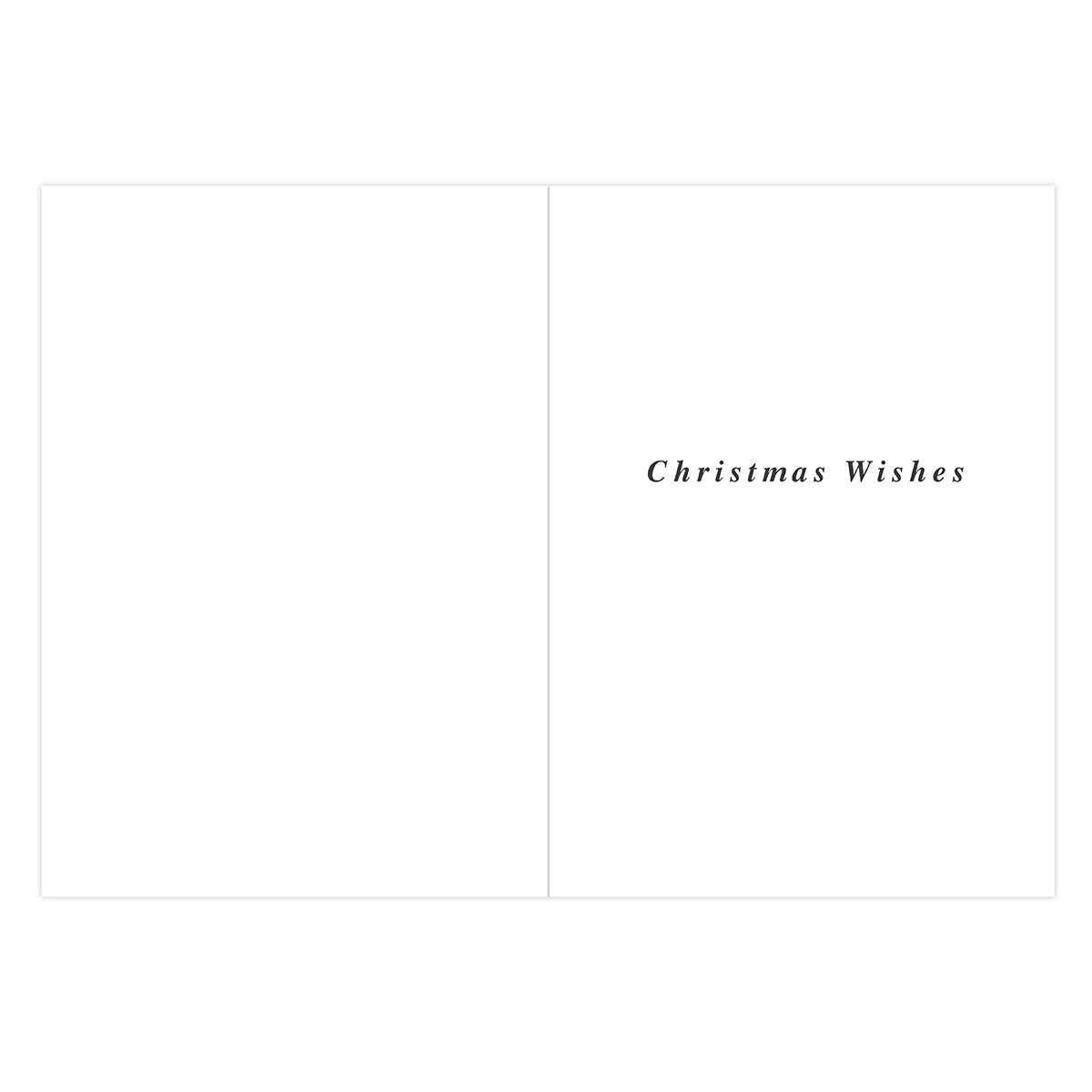 Hallmark Boxed Christmas Cards 20 Pack - Christmas Wishes interior design with printed text 'Christmas Wishes' on blank card.
