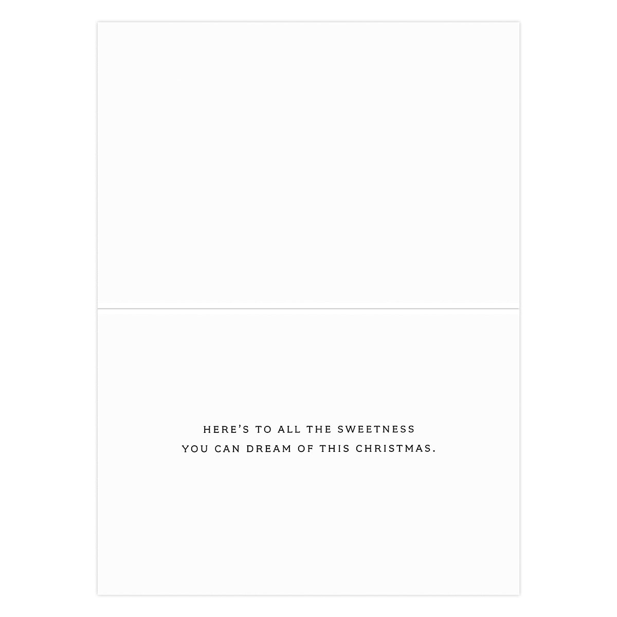 Hallmark Signature Boxed Christmas Cards 8 Pack - Gingerbread Houses interior page showing the message for the festive season.
