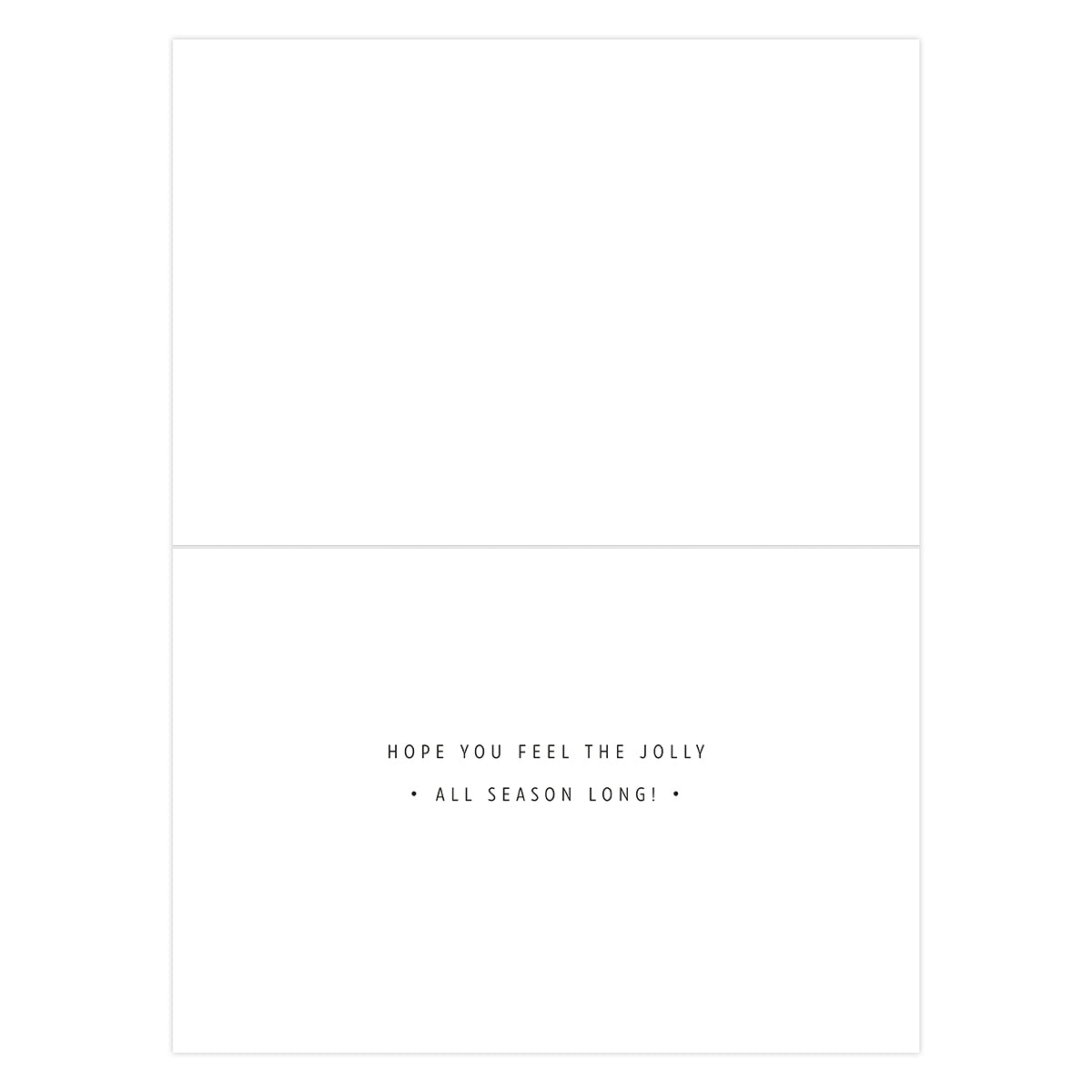 Hallmark Signature Boxed Christmas Cards 8 Pack - Santa's Sleigh interior view featuring the message 'Hope you feel the jolly all season long'. The design is clean and minimalist.