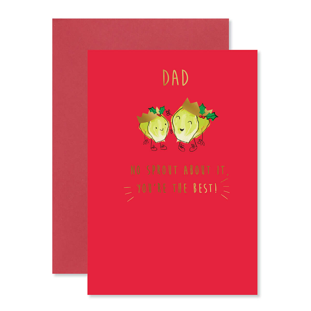 Hallmark Christmas Card For Dad - Brussel Sprouts