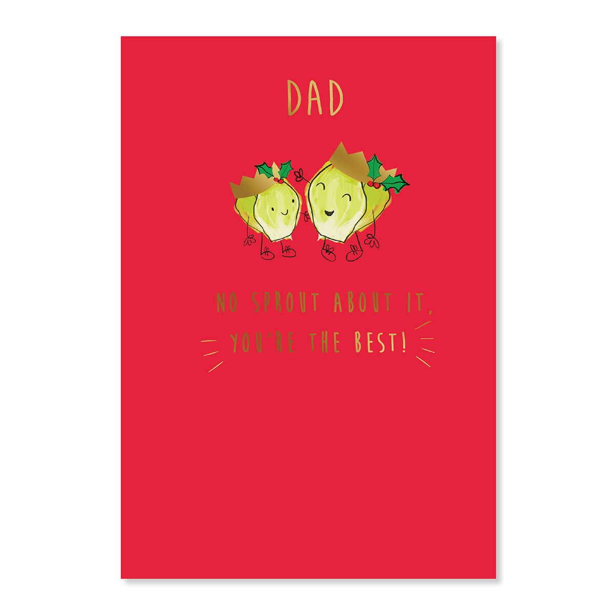 Hallmark Christmas Card For Dad - Brussel Sprouts