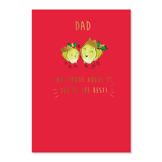 Hallmark Christmas Card For Dad - Brussel Sprouts