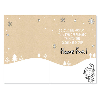 Hallmark Crayola Christmas Card For Mummy - Sticker & Colour