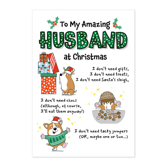 Hallmark Christmas Card - Amazing Husband