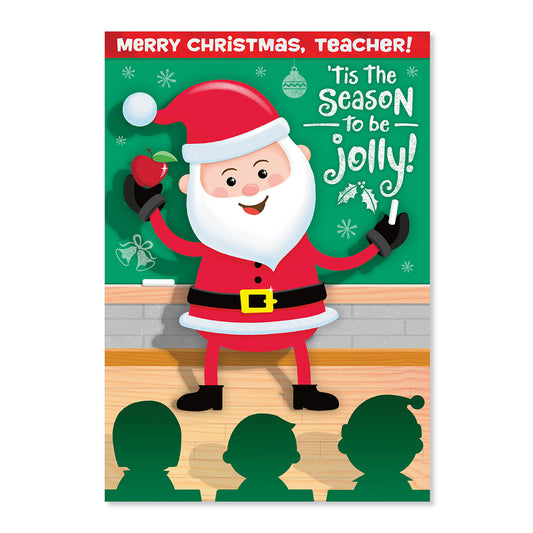 Hallmark Christmas Card For Teacher - 'Tis The Season