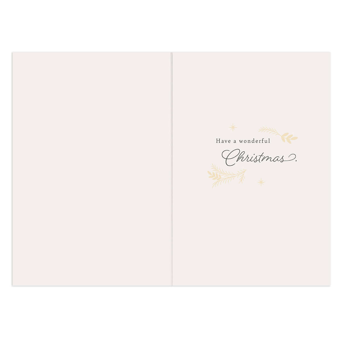 Hallmark Christmas Card - Brilliant Uncle inside view showcasing the message 'Have a wonderful Christmas' in elegant script.