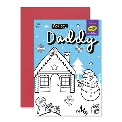 Hallmark Crayola Christmas Card For Daddy - Sticker & Colour