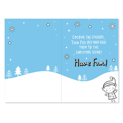 Hallmark Crayola Christmas Card For Daddy - Sticker & Colour