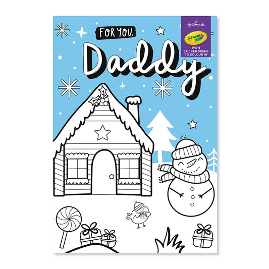 Hallmark Crayola Christmas Card For Daddy - Sticker & Colour