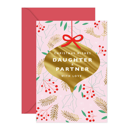 Hallmark Christmas Card - Daughter & Partner