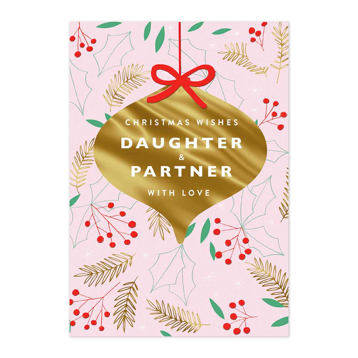 Hallmark Christmas Card - Daughter & Partner