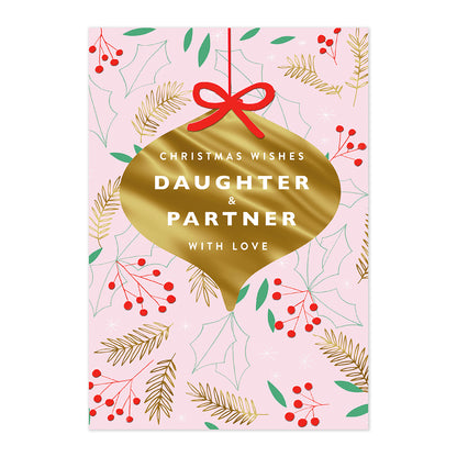 Hallmark Christmas Card - Daughter & Partner