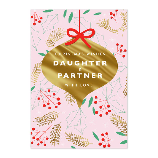 Hallmark Christmas Card - Daughter & Partner