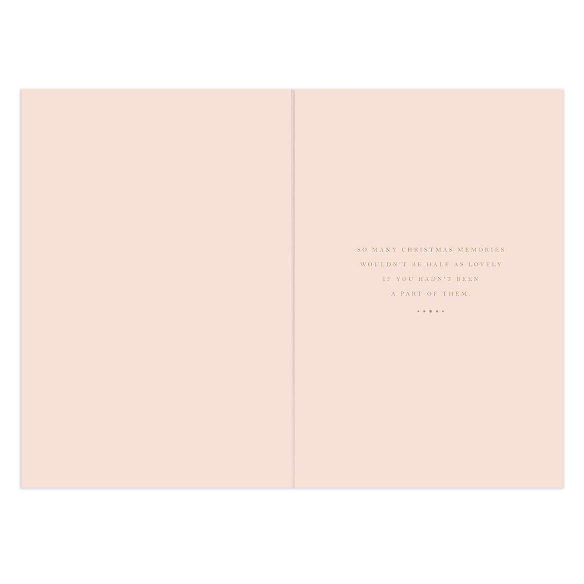 Hallmark Christmas Card - Daughter and Family, inside view with heartfelt message on soft pink background.