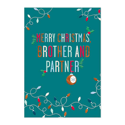 Hallmark Christmas Card - Brother & Partner