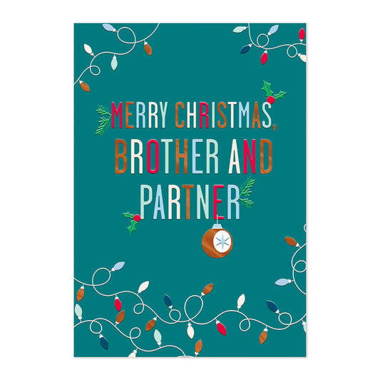 Hallmark Christmas Card - Brother & Partner