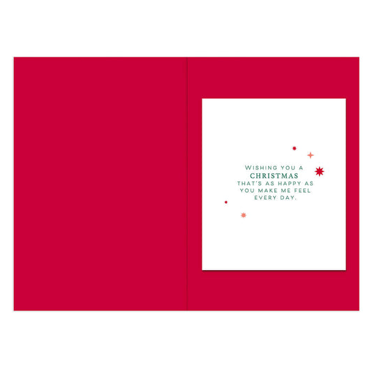 Hallmark Christmas Card - To my Other Half, red envelope, printed insert, heartfelt message inside, festive design.