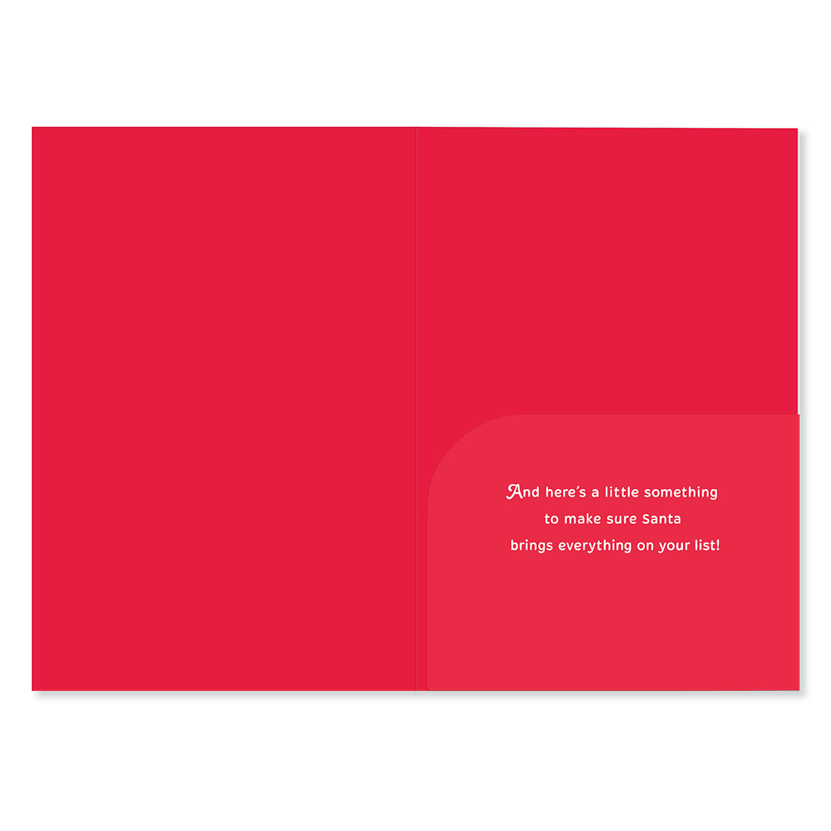 Hallmark Christmas Card Money Wallet & Gift Card Holder - Here Comes Santa