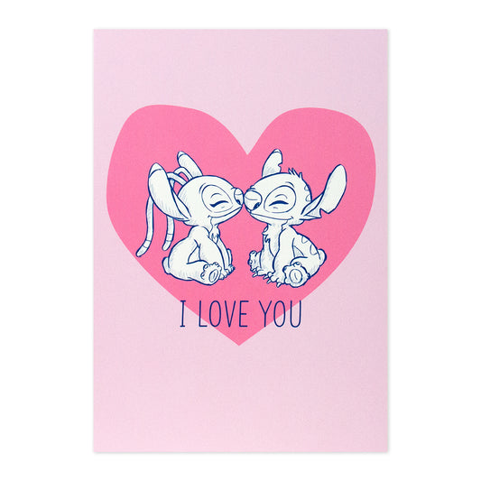 Hallmark x Disney Stitch Valentine's Day Card - Stitch & Angel