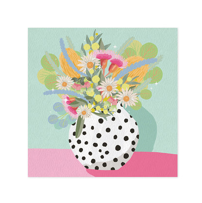Hallmark x Christie Williams Gallery Blank Greeting Card - Spotty Vase