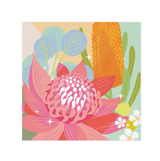 Hallmark x Christie Williams Gallery Blank Greeting Card - Waratah Wonders