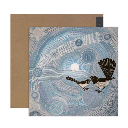 Hallmark x Emma Stenhouse Gallery Blank Greeting Card - Willie Wagtail