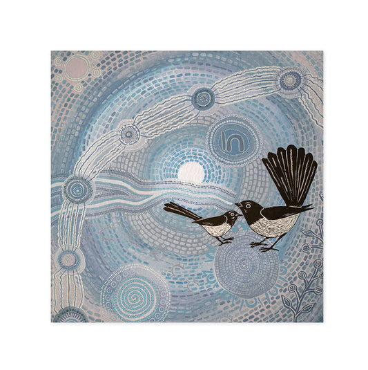 Hallmark x Emma Stenhouse Gallery Blank Greeting Card - Willie Wagtail
