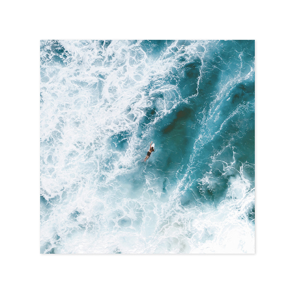 Hallmark x Donna Delaney Gallery Blank Greeting Card - Stradbroke Lone Surfer