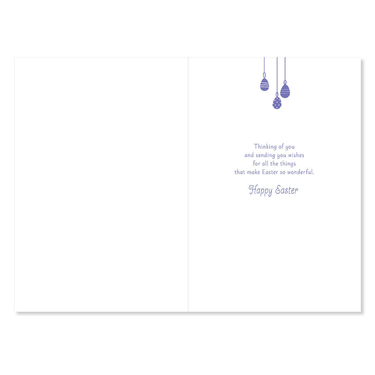 Easter card with decorative elements and text on a white background