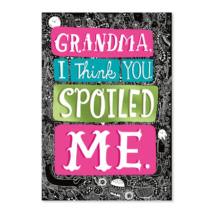 Hallmark Mother's Day Card For Grandma - Amazing As You, vibrant chalkboard style design with playful text and doodles.