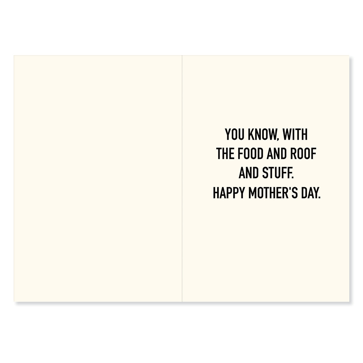 Hallmark Mother's Day Card - Keeping Me Alive interior design with printed message on cream paper.