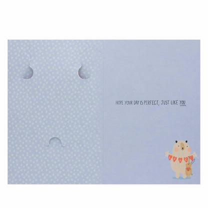 Hallmark Mother's Day Card - Perfect Like You interior view, featuring a sweet message and cute illustration of a guinea pig.