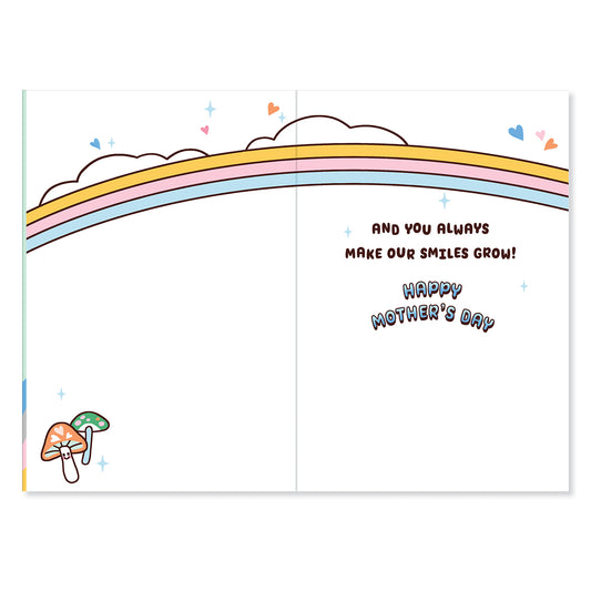 Hallmark Mother's Day Card For Grandma - From Grandkids, vibrant inside design featuring rainbow and smiling mushrooms, heartfelt message.