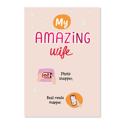 Hallmark Mother's Day Card For Wife - Awesome Mother with pink foil and embossed features, showcasing the text and illustrations.