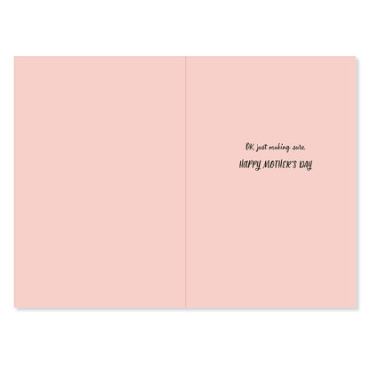 Hallmark Mother's Day Card - The Coolest inside view, featuring a pink background and black text for heartfelt wishes.