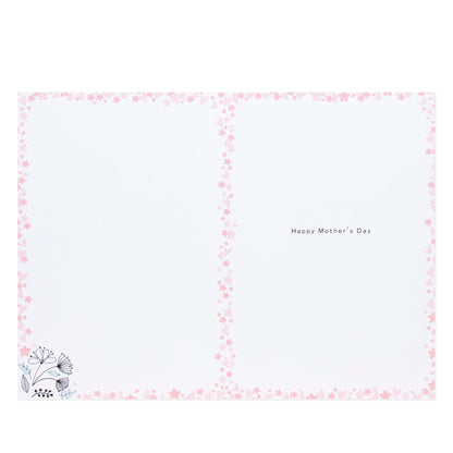 Hallmark Mother's Day Card - You're Lovely, inside view with floral border and 'Happy Mother's Day' message in centre.