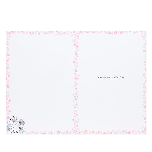 Hallmark Mother's Day Card - You're Lovely, inside view with floral border and 'Happy Mother's Day' message in centre.