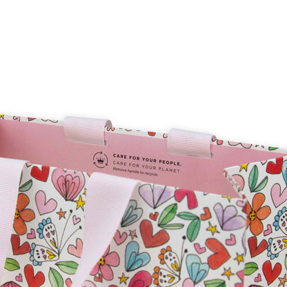 Hallmark x Love, Meredith Medium Gift Bag - Butterflies, Hearts, Stars & Flowers