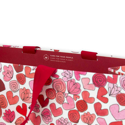 Hallmark x Love, Meredith Medium Gift Bag - Hearts & Flowers